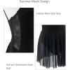 imageDaydance 34 Sleeve Black Leotards for Women Skirted Ballet Dress Adult Dance AttireCamisole Dress