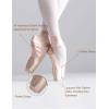 imageDaydance Ballet Pointe Shoes Girls Women Ribbon Ballerina Shoes with Toe PadsPink