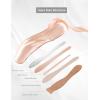 imageDaydance Ballet Pointe Shoes Girls Women Ribbon Ballerina Shoes with Toe PadsPinkleather Toe