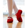 imageDaydance Ballet Slippers Soft Split Sole Dance Shoes Toddler Kids Boys Girls AdultRed