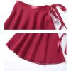 imageDaydance Black Girls Women Ballet Wrap Skirts Sheer Chiffon Dance Over Scarf for LeotardsBurgundy