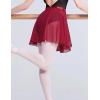 imageDaydance Black Girls Women Ballet Wrap Skirts Sheer Chiffon Dance Over Scarf for LeotardsBurgundy