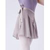 imageDaydance Black Girls Women Ballet Wrap Skirts Sheer Chiffon Dance Over Scarf for LeotardsLight Grey
