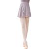 imageDaydance Black Girls Women Ballet Wrap Skirts Sheer Chiffon Dance Over Scarf for LeotardsLight Grey