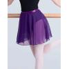 imageDaydance Black Girls Women Ballet Wrap Skirts Sheer Chiffon Dance Over Scarf for LeotardsPurple