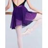 imageDaydance Black Girls Women Ballet Wrap Skirts Sheer Chiffon Dance Over Scarf for LeotardsPurple