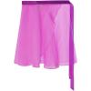 imageDaydance Black Girls Women Ballet Wrap Skirts Sheer Chiffon Dance Over Scarf for LeotardsPurple