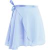 imageDaydance Black Girls Women Ballet Wrap Skirts Sheer Chiffon Dance Over Scarf for LeotardsSky Blue