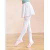 imageDaydance Black Girls Women Ballet Wrap Skirts Sheer Chiffon Dance Over Scarf for LeotardsWhitehigh Quality