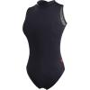 imageDaydance Black Girls Women Dance Leotards One Mesh Short Sleeve Ballet Clothes with Open BackBlacknylon Spandex