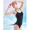 imageDaydance Camisole Dance Leotards for Women Cotton Spaghetti Straps Ballet CostumesBlack 1