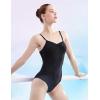 imageDaydance Camisole Dance Leotards for Women Cotton Spaghetti Straps Ballet CostumesBlack 3