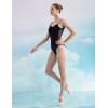 imageDaydance Camisole Dance Leotards for Women Cotton Spaghetti Straps Ballet CostumesBlacksingle Straps