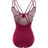 imageDaydance Camisole Dance Leotards for Women Cotton Spaghetti Straps Ballet CostumesBurgundy