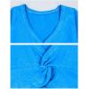 imageDaydance Girls Dance Crop Tops Ballet Wrap Shrug Sweater Long SleeveBlue