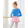 imageDaydance Girls Dance Crop Tops Ballet Wrap Shrug Sweater Long SleeveBlue