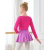 imageDaydance Girls Dance Crop Tops Ballet Wrap Shrug Sweater Long SleeveFusia