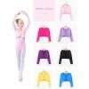 imageDaydance Girls Dance Crop Tops Ballet Wrap Shrug Sweater Long SleeveFusia