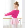imageDaydance Girls Dance Crop Tops Ballet Wrap Shrug Sweater Long SleeveFusiafleeced