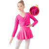 imageDaydance Girls Dance Crop Tops Ballet Wrap Shrug Sweater Long SleeveFusiafleeced