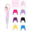 imageDaydance Girls Dance Crop Tops Ballet Wrap Shrug Sweater Long SleeveLavender
