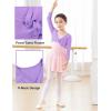 imageDaydance Girls Dance Crop Tops Ballet Wrap Shrug Sweater Long SleeveLavender