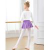 imageDaydance Girls Dance Crop Tops Ballet Wrap Shrug Sweater Long SleeveWhite