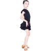 imageDaydance Girls Dance Skirt Latin Ballroom Samba Tango Practice Dress with Boy ShortsBlack