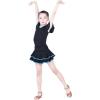 imageDaydance Girls Dance Skirt Latin Ballroom Samba Tango Practice Dress with Boy ShortsBlackblue