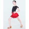 imageDaydance Girls Dance Skirt Latin Ballroom Samba Tango Practice Dress with Boy ShortsRedblack