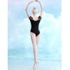 imageDaydance Girls Women Ballet Outfits Lace Cap Sleeve Dance Leotards for Gymnastics Aerial Yoga SwimmingBlack