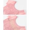 imageDaydance Girls Women Ballet Outfits Lace Cap Sleeve Dance Leotards for Gymnastics Aerial Yoga SwimmingPinkfaux 2 Piece