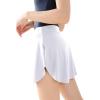 imageDaydance Girls Women Pull On Ballet Skirt Elastic Mini Skirt for DancingWhite