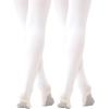 imageDaydance Girls Women Stirrup Dance Tights for Ballet Gymnastics School 80D 2 PairsWhiteantiskidding2 Packs