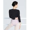 imageDaydance Girls Womens Dance Top Wrap Cotton Cardigan Shrug Sweater for BalletBlack