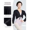 imageDaydance Girls Womens Dance Top Wrap Cotton Cardigan Shrug Sweater for BalletBlack