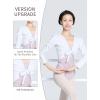 imageDaydance Girls Womens Dance Top Wrap Cotton Cardigan Shrug Sweater for BalletWhite