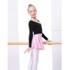 imageDaydance Kids Girls Ballet Sweater Cardigan High Waist Ballet Warm Up for Leotards DressBlackpullover