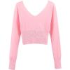 imageDaydance Kids Girls Ballet Sweater Cardigan High Waist Ballet Warm Up for Leotards DressPinkpullover