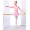 imageDaydance Kids Girls Ballet Sweater Cardigan High Waist Ballet Warm Up for Leotards DressPinkpullover