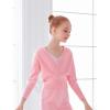 imageDaydance Kids Girls Ballet Sweater Cardigan High Waist Ballet Warm Up for Leotards DressPinkwrap