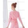 imageDaydance Kids Girls Ballet Sweater Cardigan High Waist Ballet Warm Up for Leotards DressPinkwrap
