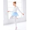 imageDaydance Kids Girls Ballet Sweater Cardigan High Waist Ballet Warm Up for Leotards DressWhitepullover