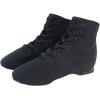 imageDaydance Lace Up Jazz Boots Ankle Length Dance Shoes for Kids Girl Boy Women AdultBlack