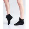 imageDaydance Lace Up Jazz Boots Ankle Length Dance Shoes for Kids Girl Boy Women AdultBlack