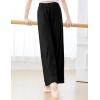 imageDaydance Modal Black Palazzo Pants for Dance Teen Girls Wide Leg Sweatpants for Ballet Work Out Yoga