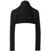 imageDaydance Modal Cotton Teens Women Bolero Shrug for Dance Leotards DressBlack