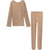 imageDaydance Nude Kids Girls Base Layers Set Tan Active Undergarments for Dance Ballet Gymnastics Performance in WinterNude