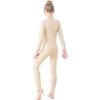 imageDaydance Nude Kids Girls Base Layers Set Tan Active Undergarments for Dance Ballet Gymnastics Performance in WinterNudefootless