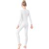 imageDaydance Nude Kids Girls Base Layers Set Tan Active Undergarments for Dance Ballet Gymnastics Performance in WinterWhitefootless